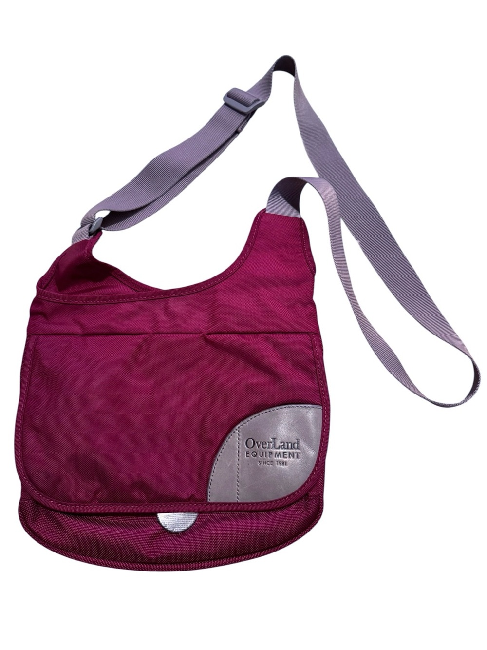 Overland Equipment Crossbody Bag Travel Organizer Purse Purple Red Gray Gorpcore